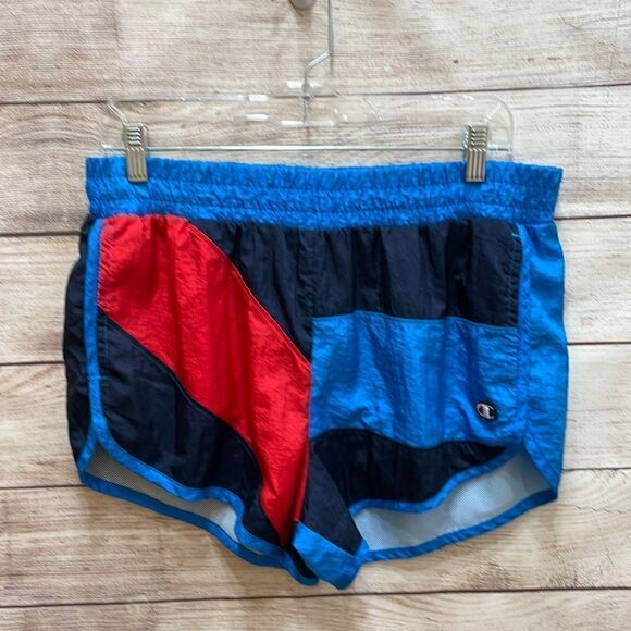 CHAMPION RETRO COLOR BLOCK SHORTS - Picture 1 of 4